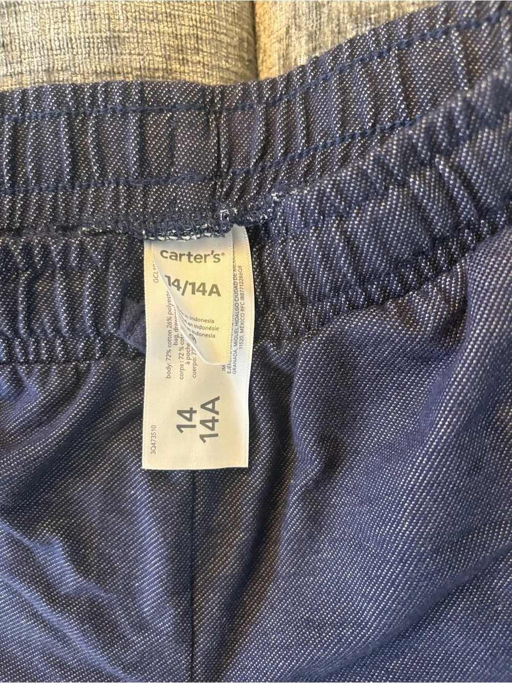 Carter's Blue Elastic-Waist Knit Athletic Shorts